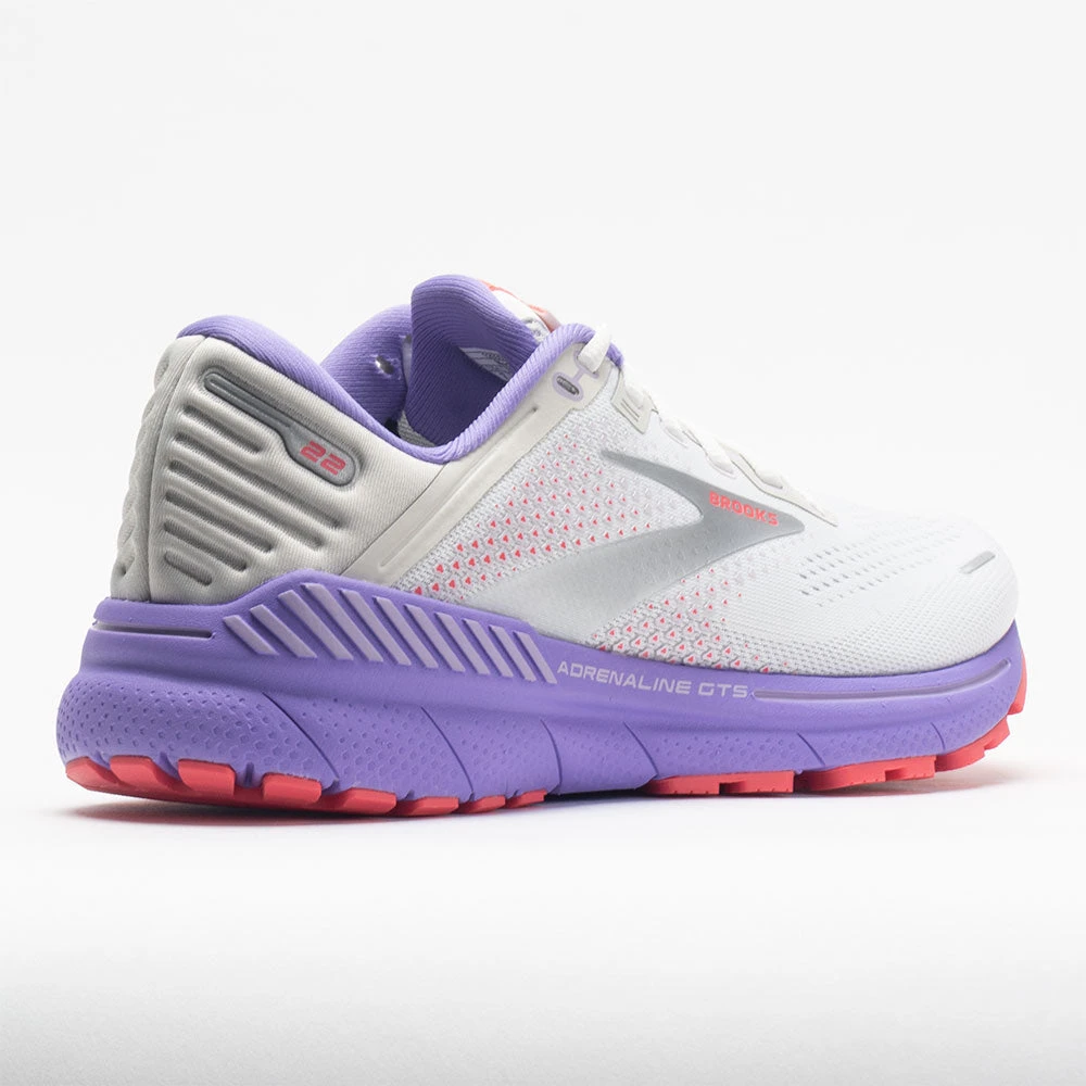 Brooks Adrenaline GTS 22 Women's White/Coral/Purple 8 Brooks Adrenaline GTS 22 Women's White/Coral/Purple - Image 6