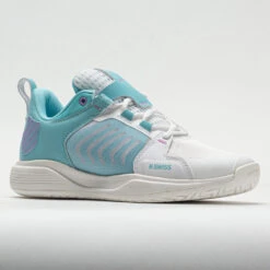 K-Swiss Ultrashot Team Women's Brilliant White/Angel Blue/Sheer Lilac -Fashion Sneaker Store 116903 5
