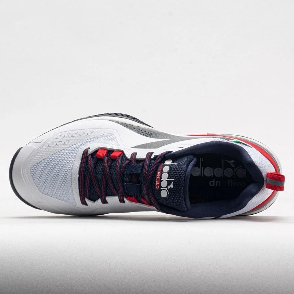 Diadora Blushield Torneo 2 AG Men's White/Blue Corsair/Fiery Red 5 Diadora Blushield Torneo 2 AG Men's White/Blue Corsair/Fiery Red - Image 3