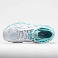 Mizuno Wave Enforce Tour AC Women's White/Tanager Turquoise -Fashion Sneaker Store 117145 2