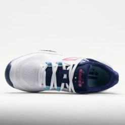 Diadora Trofeo 2 AG Pickleball Women's White/Blueprint/Pink Yarrow 10 Diadora Trofeo 2 AG Pickleball Women's White/Blueprint/Pink Yarrow -Fashion Sneaker Store 370081 2