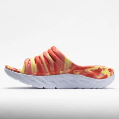 HOKA Ora Recovery Slide Swirl Unisex Yellow Pear/Fiesta -Fashion Sneaker Store 570558 1