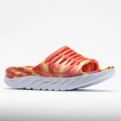 HOKA Ora Recovery Slide Swirl Unisex Yellow Pear/Fiesta -Fashion Sneaker Store 570558 5
