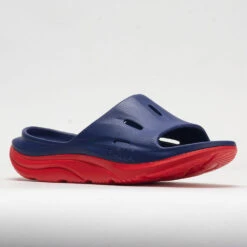 HOKA Ora Slide 3 Unisex Bellwether Blue/Red Alert -Fashion Sneaker Store 570614 5